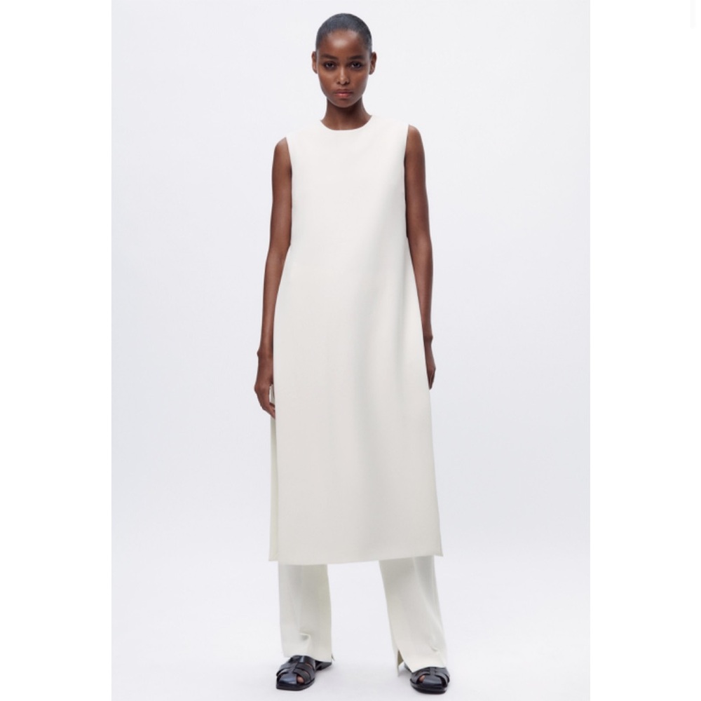 ZARA VENTED LONG VEST TOP